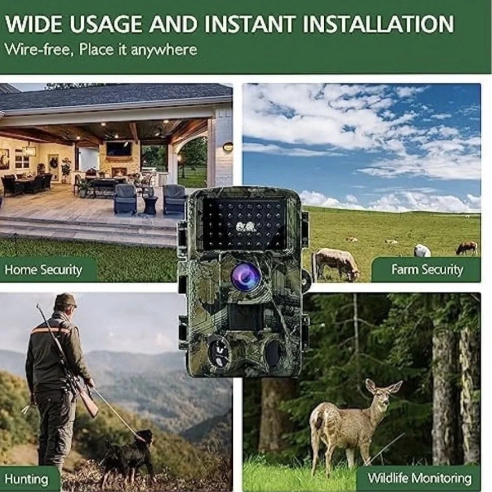 Haza Trail Camera 58MP 2” Huge Screen HD Game Hunting Camera with Night Vision